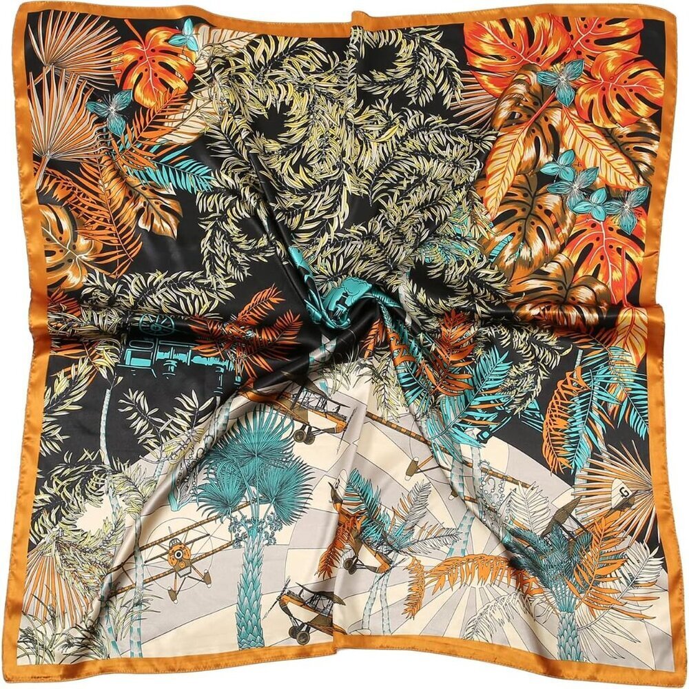 Elegant 35 Inch Satin-Like Scarf for Hair Wrapping - Perfect for Sleeping - Picture 5 of 7